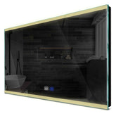 Specchio LED Rettangolare | Pulsanti touch | Funzione anti-appannamento | Luce bianca calda - Reyze Serie Edge Modello 8